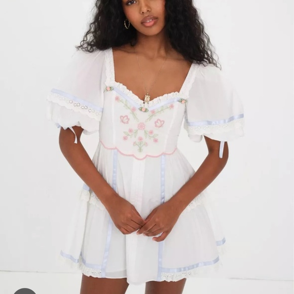 For Love & Lemons Embroidered Meadow Mini dress - Picture 2 of 4